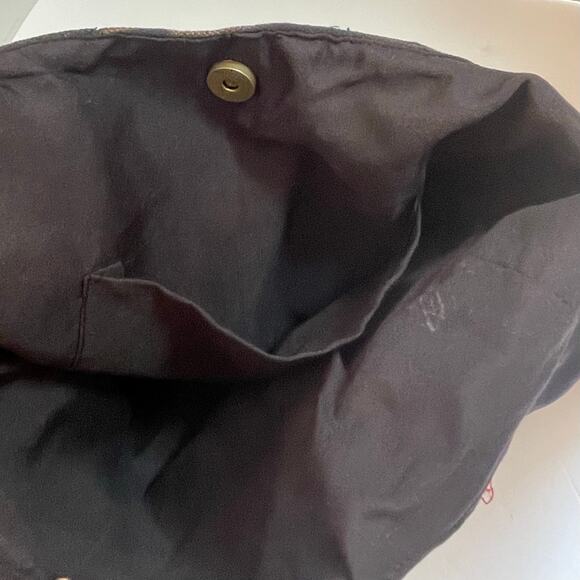 Bohemian Artsy Canvas Bucket Tote Patchwork Applique Distress Hippie Tote Bag - Picture 5 of 9